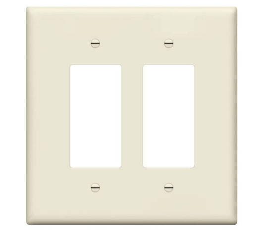 Enerlites Over-Sized 2-Gang Decorator/GFCI Wall Plate Light Almond 8832O-LA