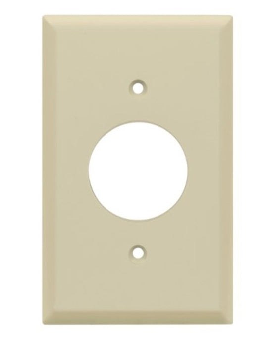 Enerlites Standard 1-Gang Single Receptacle 1.406" Dia. Hole Wall Plate Ivory 8851-I