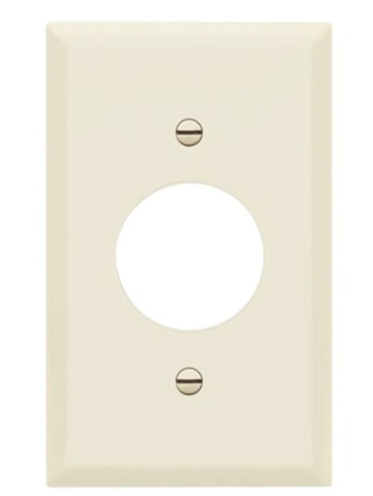 Enerlites Standard 1-Gang Single Receptacle 1.406" Dia. Hole Wall Plate Light Almond 8851-LA