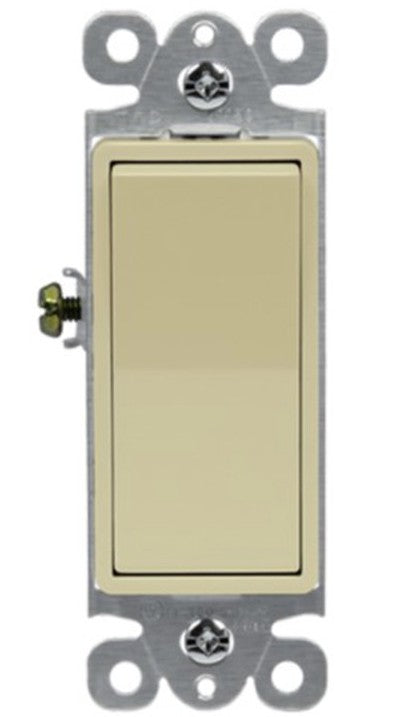 Enerlites Comm Decorator Switch 20A Single Pole 120/277V Ivory 91200-I