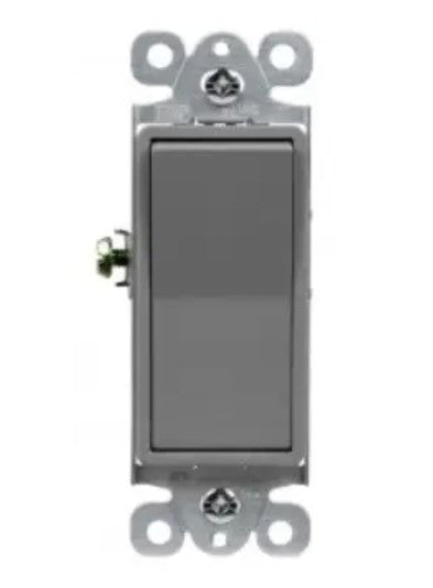 Enerlites Resi Decorator Switch Quiet 15A 3-Way 120-277V Gy 93150-GY