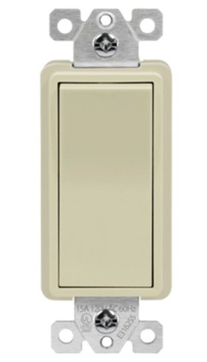 Enerlites Resi Decorator Switch 15A 4W 120-277V Ivory 94150-I