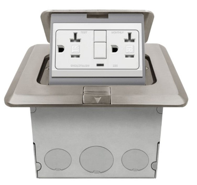 Enerlites Square Pop-Up Fb Kit With 20A GFCI Npb 961243-S-GFCI