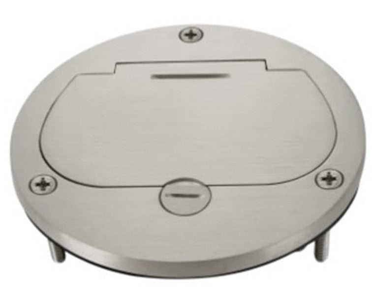 Enerlites 4" Round Single Flip Lid With 20A Twr Duplex Npb 975502-S