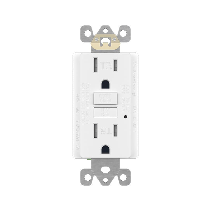 Enerlites GFCI Tr Receptacle Self-Grd 15A 125V 5-15R White GFTRG15-W