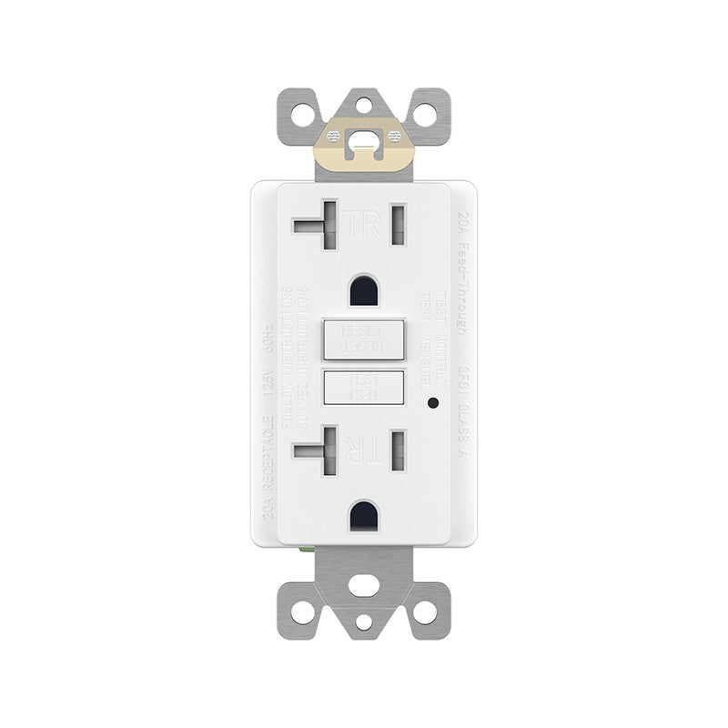 Enerlites GFCI Tr Receptacle Self-Grd 20A 125V 5-20R White GFTRG20-W