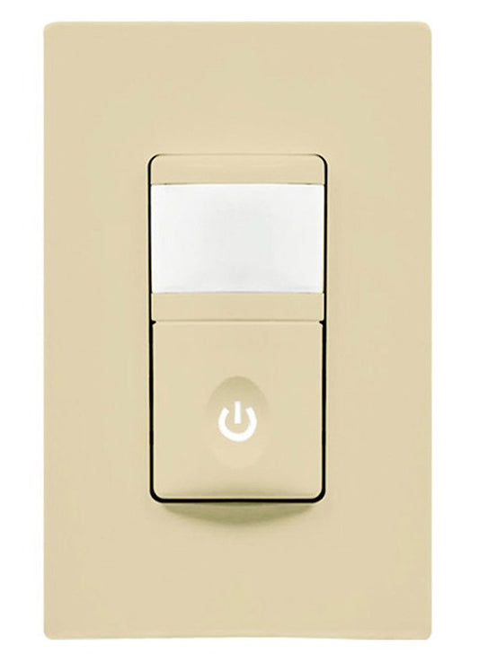 Enerlites In Wall Pir Occ/VAC Sensor Single Pole 120V Ivory HMOS-I