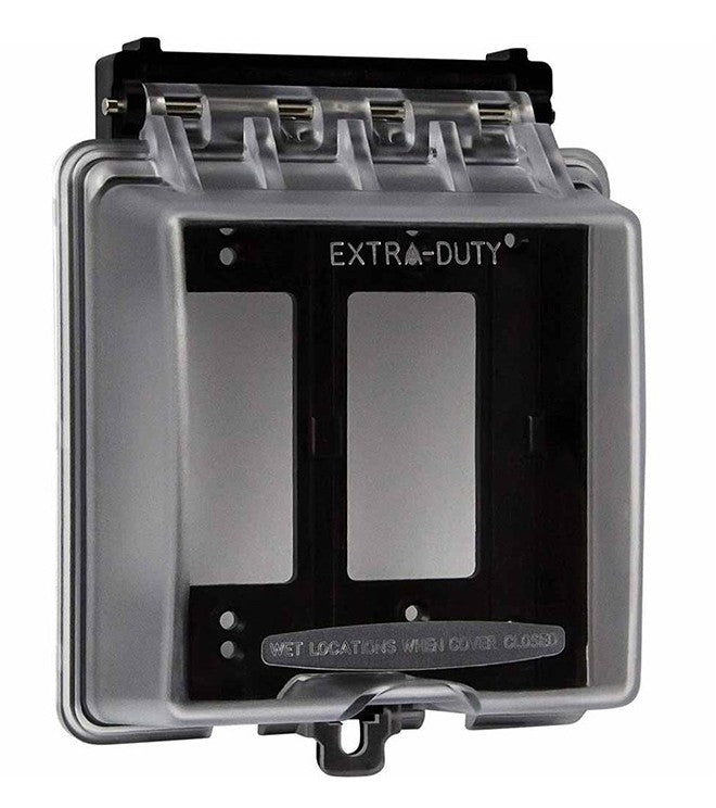 Enerlites 2-Gang Hd Weatherproof Vert Cover Clear IUC2V-D