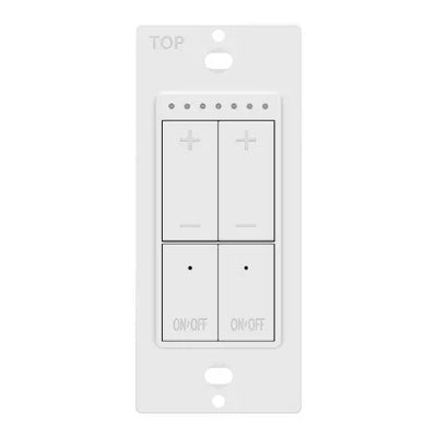Enerlites Low Voltage 0-10V Daul Dimmer Switch, Requires Lv-Cat5 LVD-102-W