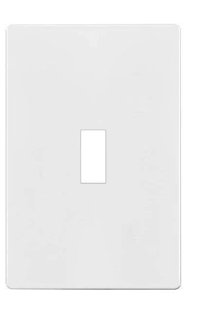 Enerlites Standard Snap In Screwless 1-Gang Antimicrobial Toggle Wall Plate White SI8811A-W