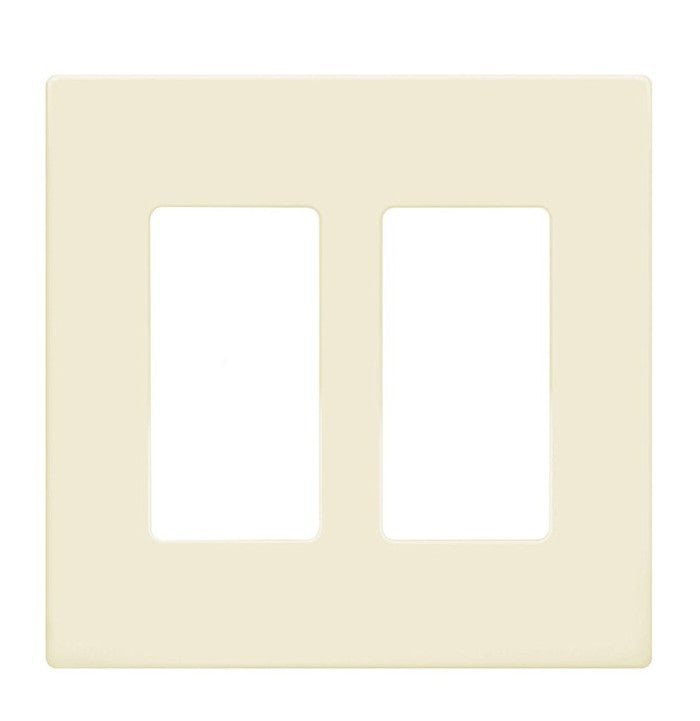 Enerlites Standard Snap In Screwless 2-Gang Decorator/GFCI Wall Plate Light Almond SI8832-LA