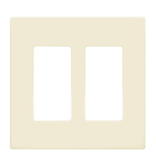 Enerlites Standard Snap In Screwless 2-Gang Decorator/GFCI Wall Plate Light Almond SI8832-LA