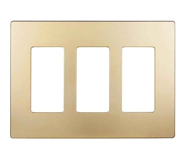 Enerlites Standard Snap In Screwless 3-Gang Decorator/GFCI Wall Plate Ivory SI8833-I