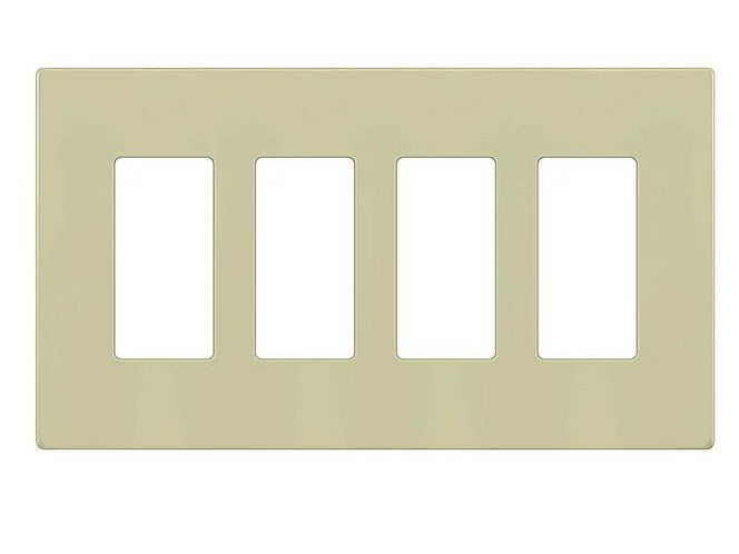 Enerlites Mid-Size Snap In Screwless 4-Gang Decorator/GFCI Wall Plate Ivory SI8834M-I