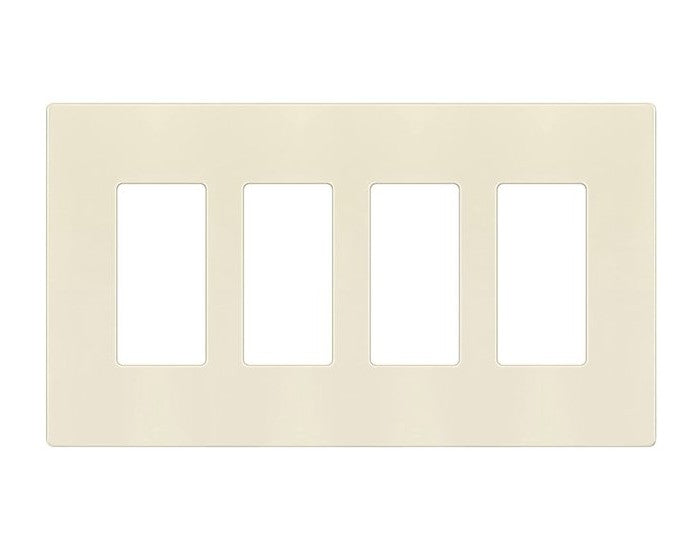 Enerlites Mid-Size Snap In Screwless 4-Gang Decorator/GFCI Wall Plate Light Almond SI8834M-LA