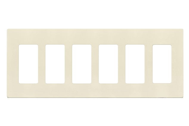 Enerlites Standard Snap In Screwless 6-Gang Decorator/GFCI Wall Plate Light Almond SI8836-LA