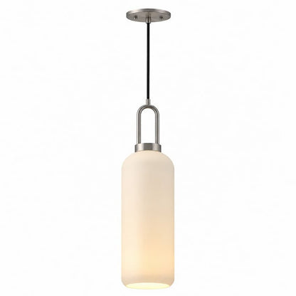Alora Mood Soji PD401606BNOP 6-Inch Pendant Light in Brushed Nickel Finish with Opal Matte Glass Shade