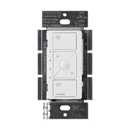 Lutron Caseta 4-speed fan control in White