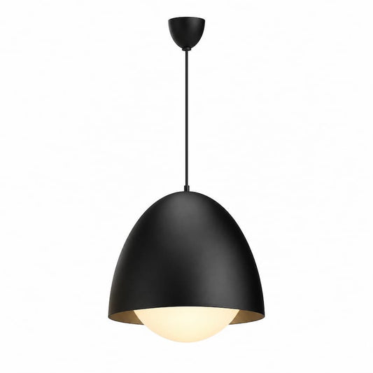 Alora Mood Kenji PD529220MBOP 20-Inch Pendant Light in Matte Black with Steel and Glass Construction