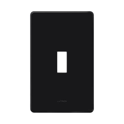 Lutron Fassada 1-gang wall plate in Black