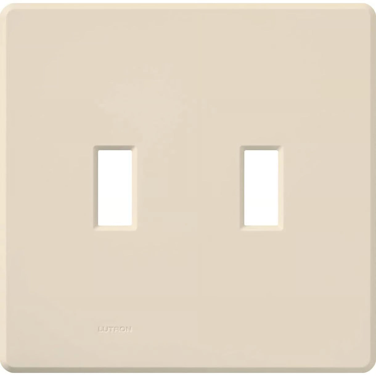 Lutron Fassada 2-gang wall plate in Light Almond