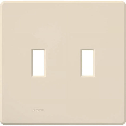 Lutron Fassada 2-gang wall plate in Light Almond