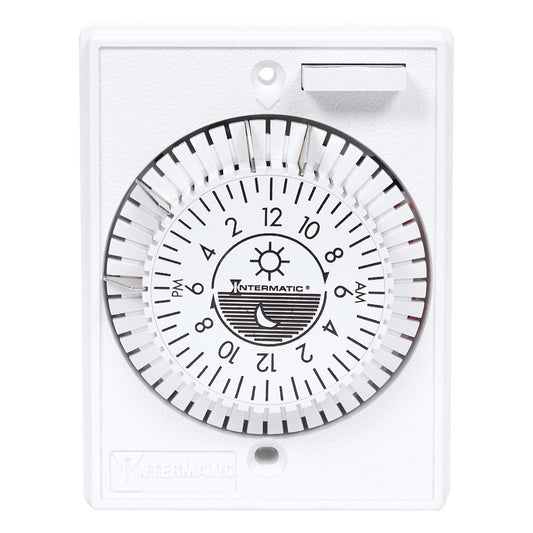 Intermatic 125VAC 15A 24-Hour White Mechanical In-Wall Timer E1020