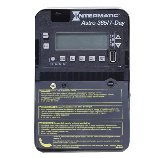 Intermatic 120-277 VAC 4-Circuit Indoor Astronomic Electronic Control ET2845C