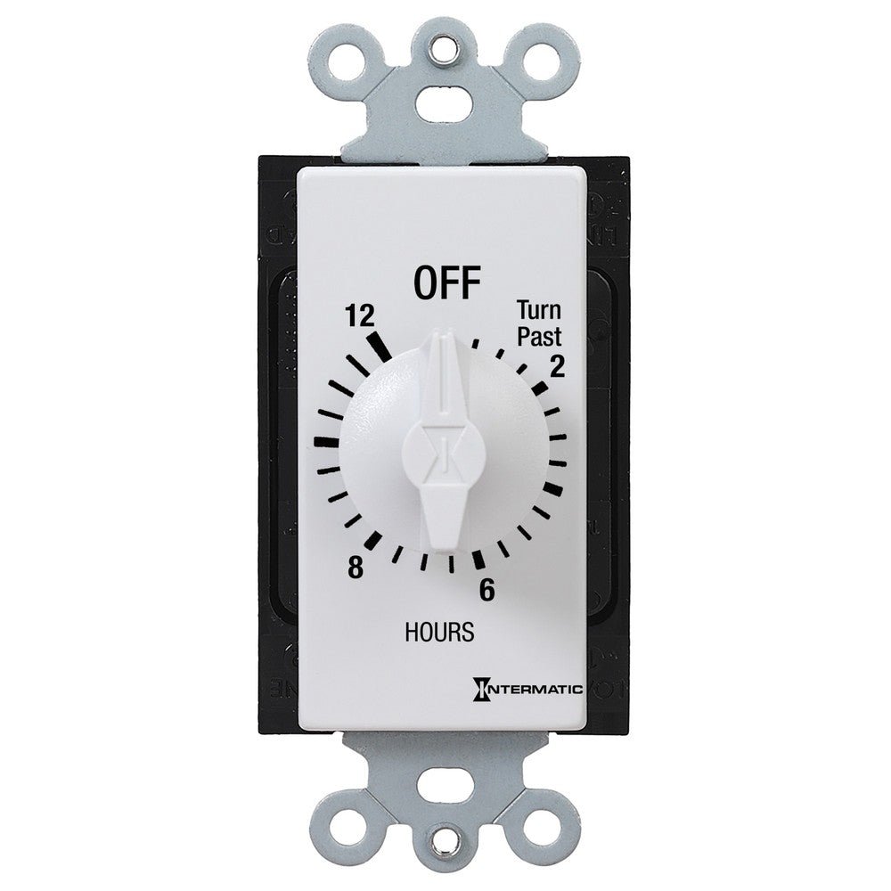 Intermatic 125-277 VAC 12 Hour Max 50/60 Hz White Decorator Spring Wound Countdown Timer FD12HWC