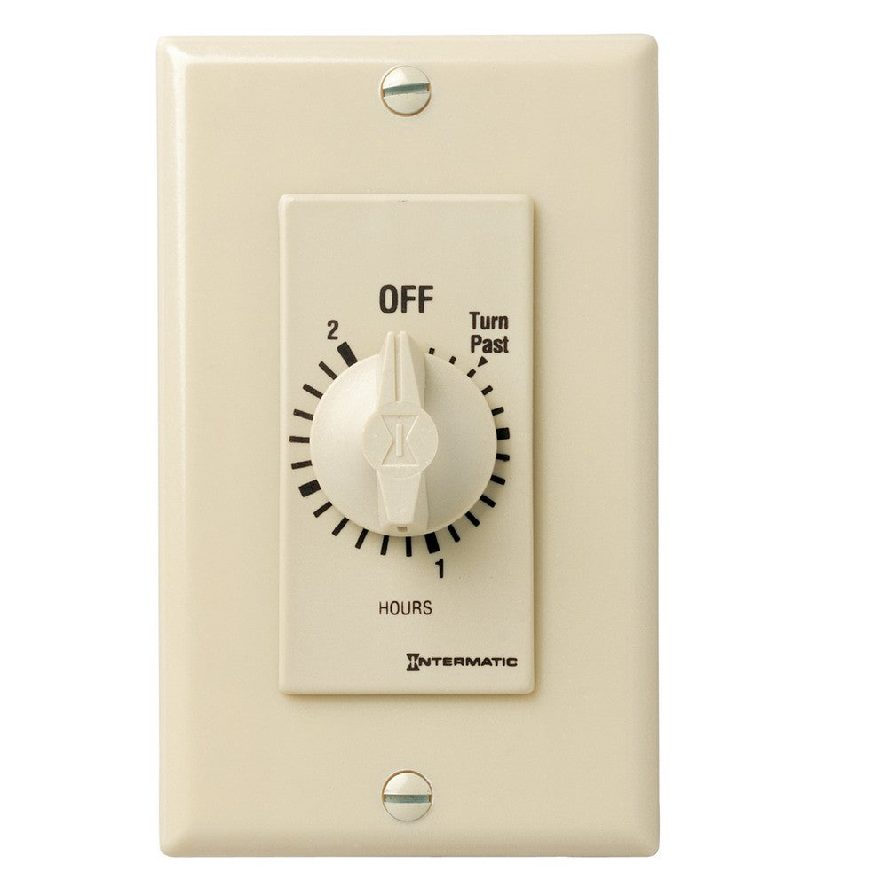 Intermatic 125-277 VAC 2 Hour Max 50/60 Hz Ivory Decorator Spring Wound Countdown Timer FD2H