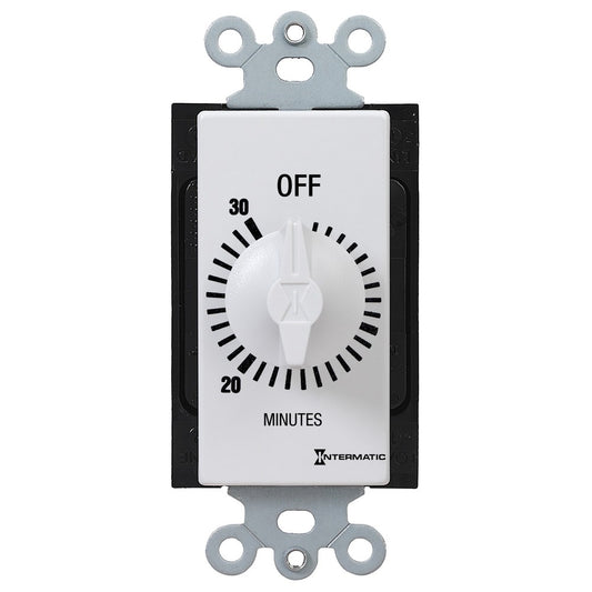 Intermatic 125-277 VAC 30 Minute Max 50/60 Hz White Decorator Spring Wound Countdown Timer FD30MWC