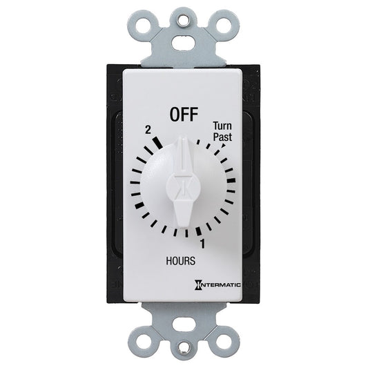 Intermatic 125-277 VAC 2 Hour Max 50/60 HZ White Decorator Spring Wound Countdown Timer FD32HW