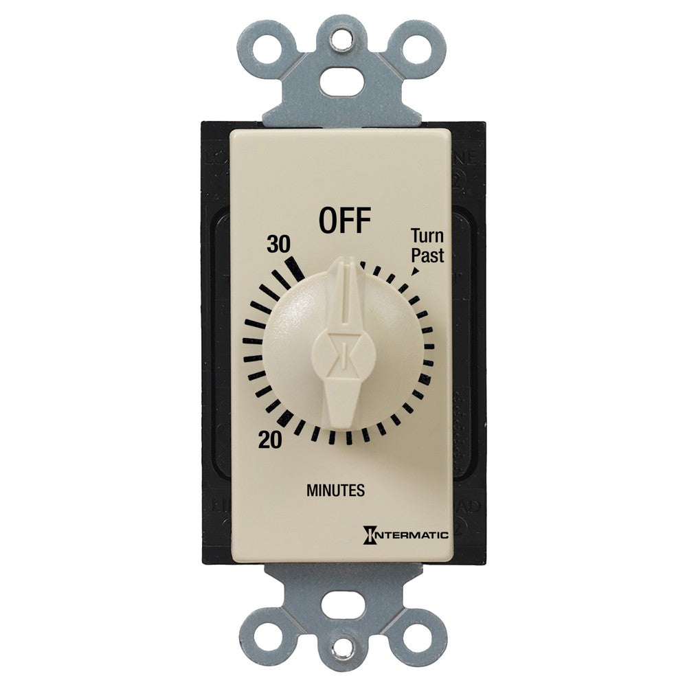 Intermatic 125-277 VAC 30 Minute Max 50/60 HZ Ivory Decorator Spring Wound Countdown Timer FD430M
