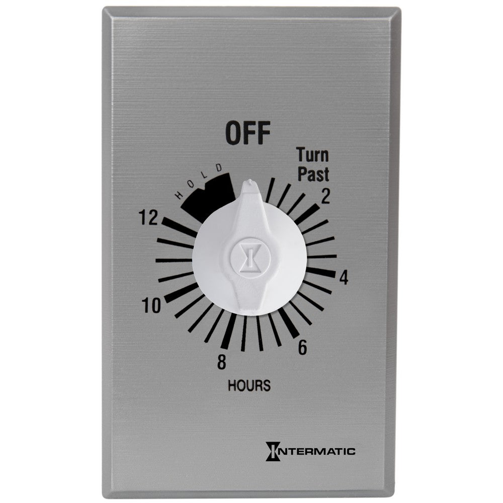Intermatic 125-277 VAC 12 Hour Max 50/60 HZ Silver Commercial Spring Wound Countdown Timer FF12HHC