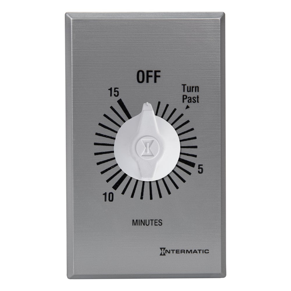 Intermatic 125-277 VAC 15 Minute Max 50/60 HZ Silver Commercial Spring Wound Countdown Timer FF315M
