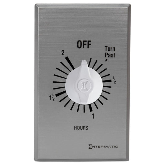 Intermatic 125-277 VAC 2 Hour Max 50/60 HZ Silver Commercial Spring Wound Countdown Timer FF32H