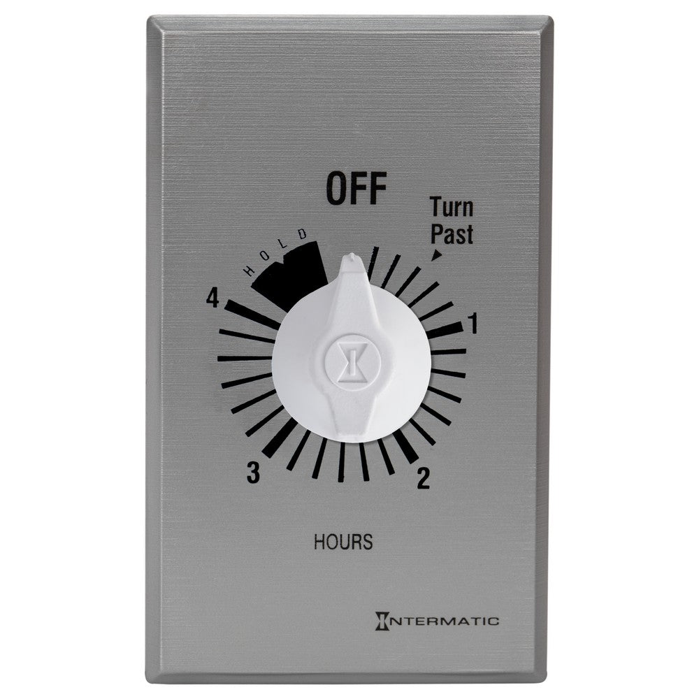 Intermatic 125-277 VAC 4 Hour Max 50/60 HZ Silver Commercial Spring Wound Countdown Timer FF34HH