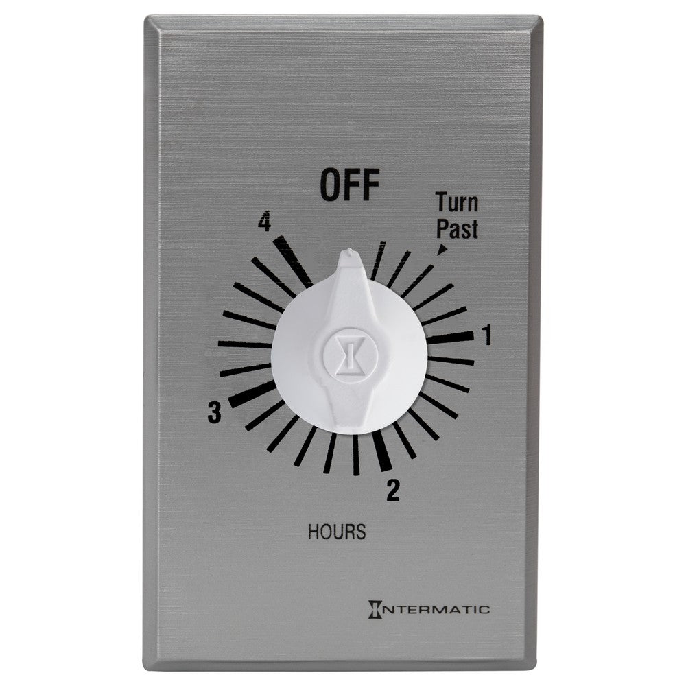 Intermatic 125-277 VAC 4 Hour Max 50/60 HZ Silver Commercial Spring Wound Countdown Timer FF4H