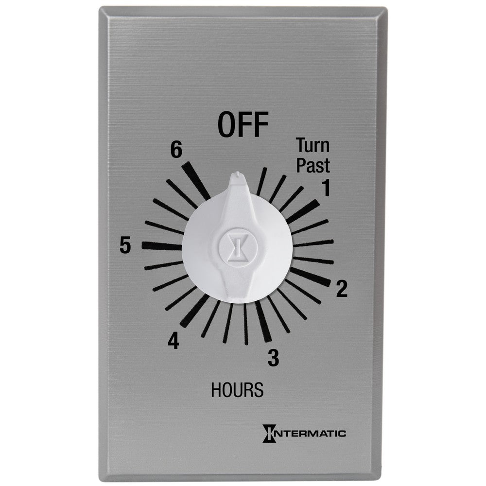 Intermatic 125-277 VAC 6 Hour Max 50/60 Hz Silver Commercial Spring Wound Countdown Timer FF6H