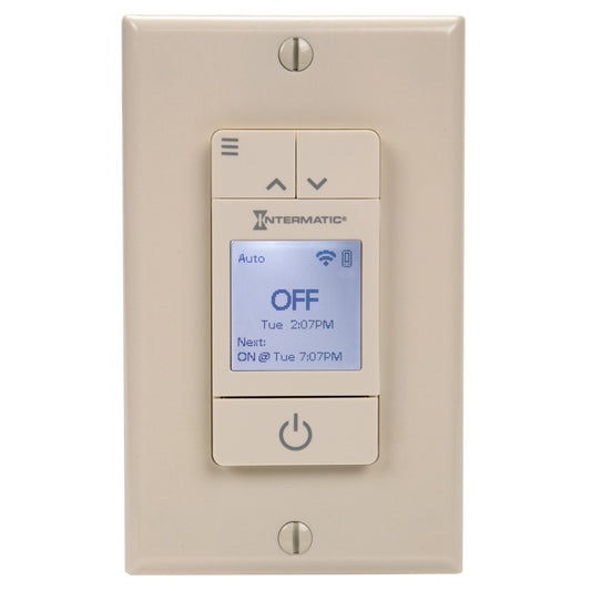 Intermatic 120 VAC 15A 7-Day Light Almond Smart Wi-Fi Timer STW700LA