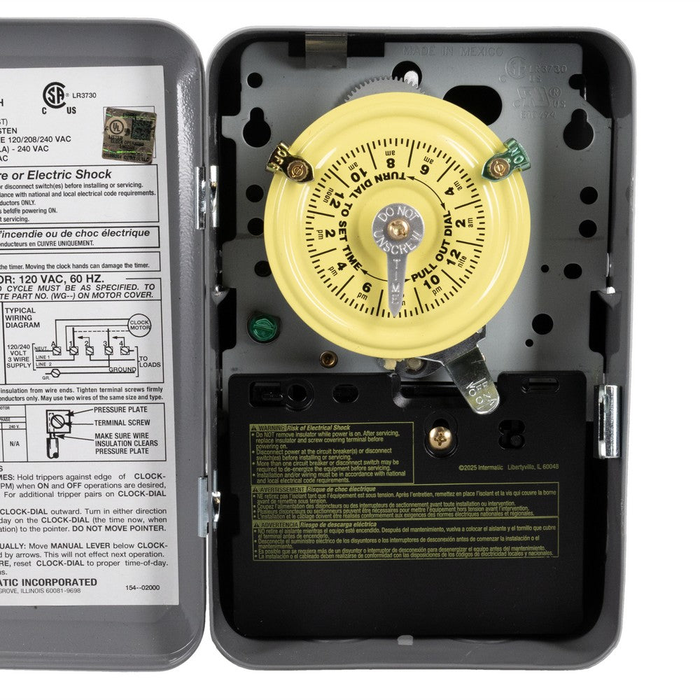 Intermatic 120 VAC 24-Hour 60HZ Metal Mechanical Time Switch T105