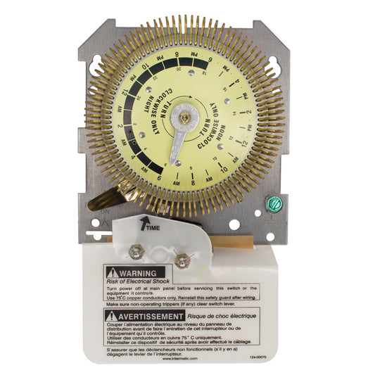 Intermatic 125 VAC 24-Hour 60HZ Metal Heavy-Duty Mechanical Time Switch T1905HDM