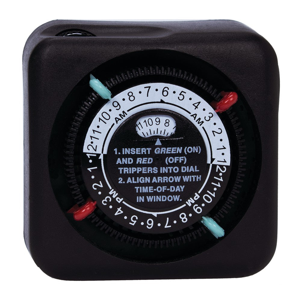 Intermatic 24-Hour Outdoor Mechanical Plug-In Timer TN111RM40