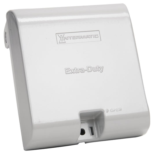Intermatic Gray Double Gang 3.125" Die-Cast In-Use Weatherproof Cover WP1030MXD