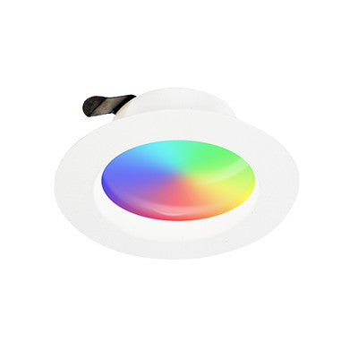 Lighting Spot 26 4 in. 9W Smooth White Smart LED Retrofit Downlight LS-4-RGB