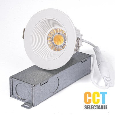 Lighting Spot 26 2 in. 8W 450-500lm 3CCT selectable Round Baffle Canless White Canless LED Downlight LS-CS-2R-BF-3CCT