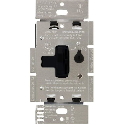 Lutron Ariadni LED+ dimmer switch in Black