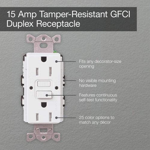 Lutron CAR-15-GFST-BR GFCI Receptacle