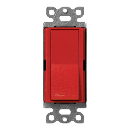 Lutron Claro switch in Signal Red