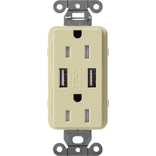 Lutron Claro USB charging receptacle in Sage